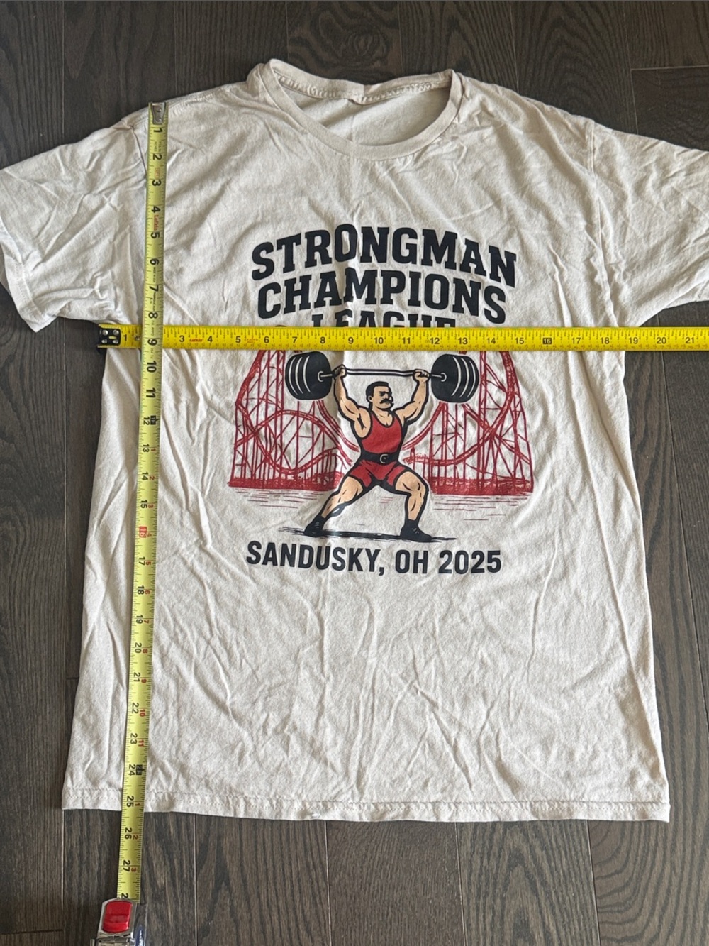 NWOT Strongman Champions Graphic Tee - Sandusky, OH 2025 - White